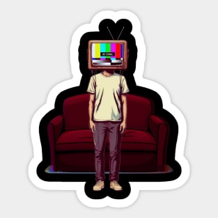 Tv Head Sticker